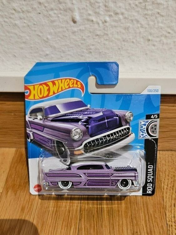 Hot Wheels Custom '53 Chevy Die-Cast Car - 1:64 Scale, Purple & White, 34/180 Series