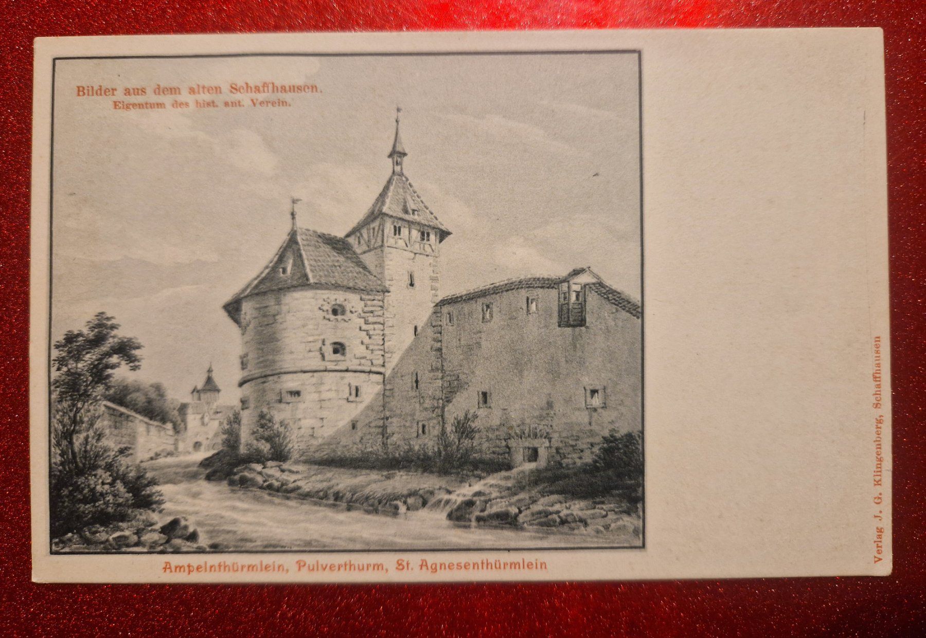 Ansichtskarten: Schaffhausen, Ampelnthürmlein, Pulverturm top/rar – Gebraucht aus Melchnau von Fishel