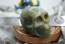 🌿Nephrit  Jade  Grün    Skull mit  zu versteigern 🌿