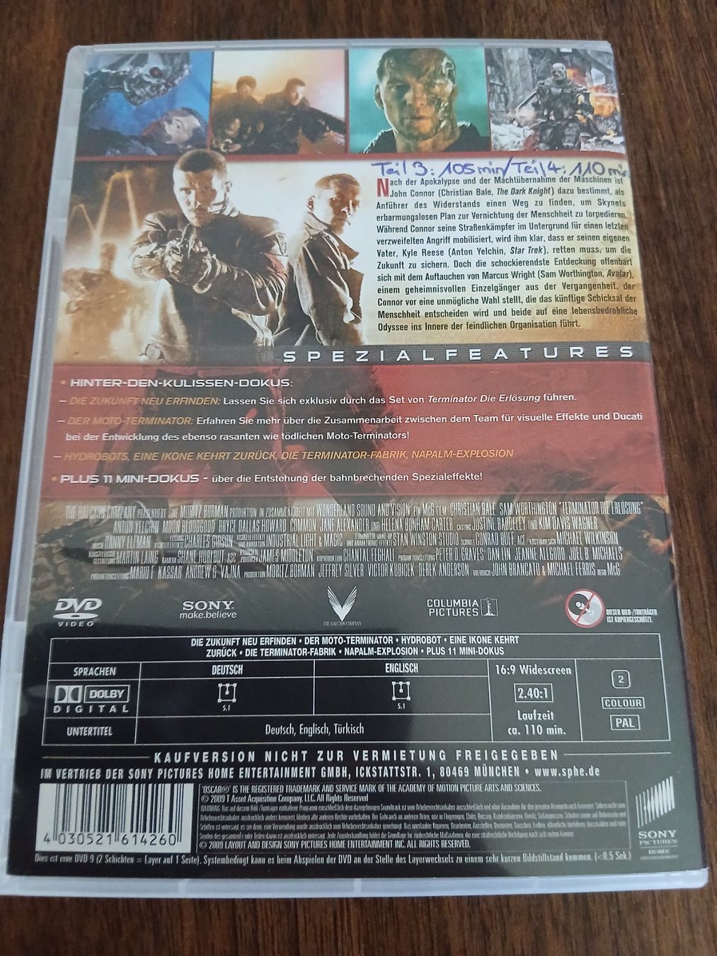 Tutti i DVDs: Terminator: Die Erlösung DVD – Usato da Pfungen venduto da evala50 1