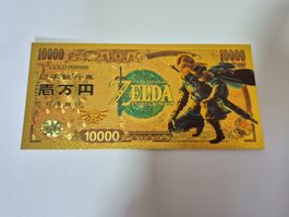 Gold Foil Plated The Legend Of Zelda Banknote Link