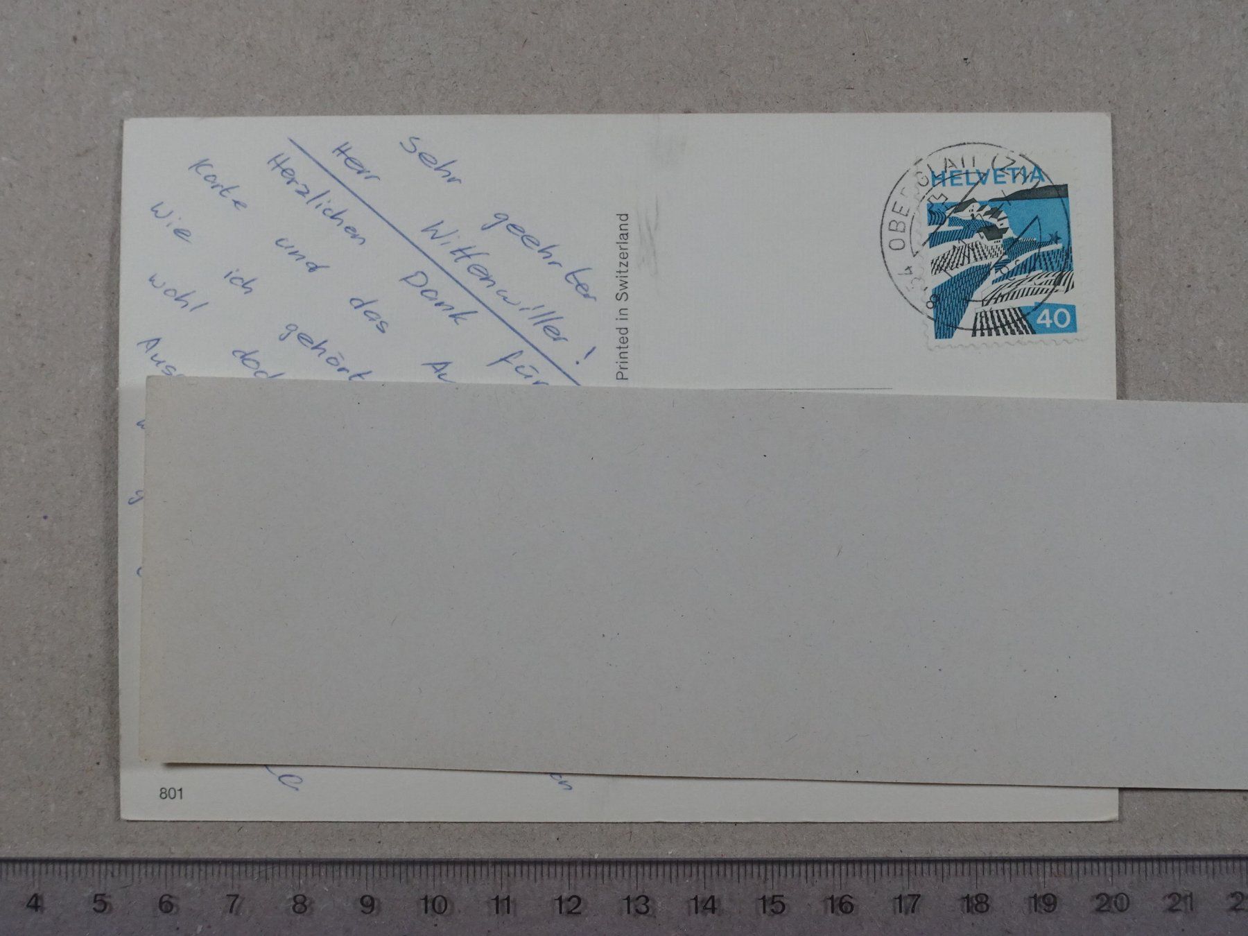 Ansichtskarten: Niederhasli, Oberhasli, 1977 – Gebraucht aus Lenzburg von fh1 1