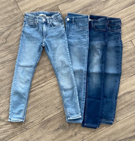 4x Skinny Fit Jeans für Mädchen - Grösse 122