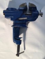 Schraubstock blau mit Tischklemme gebrauchter Zustand