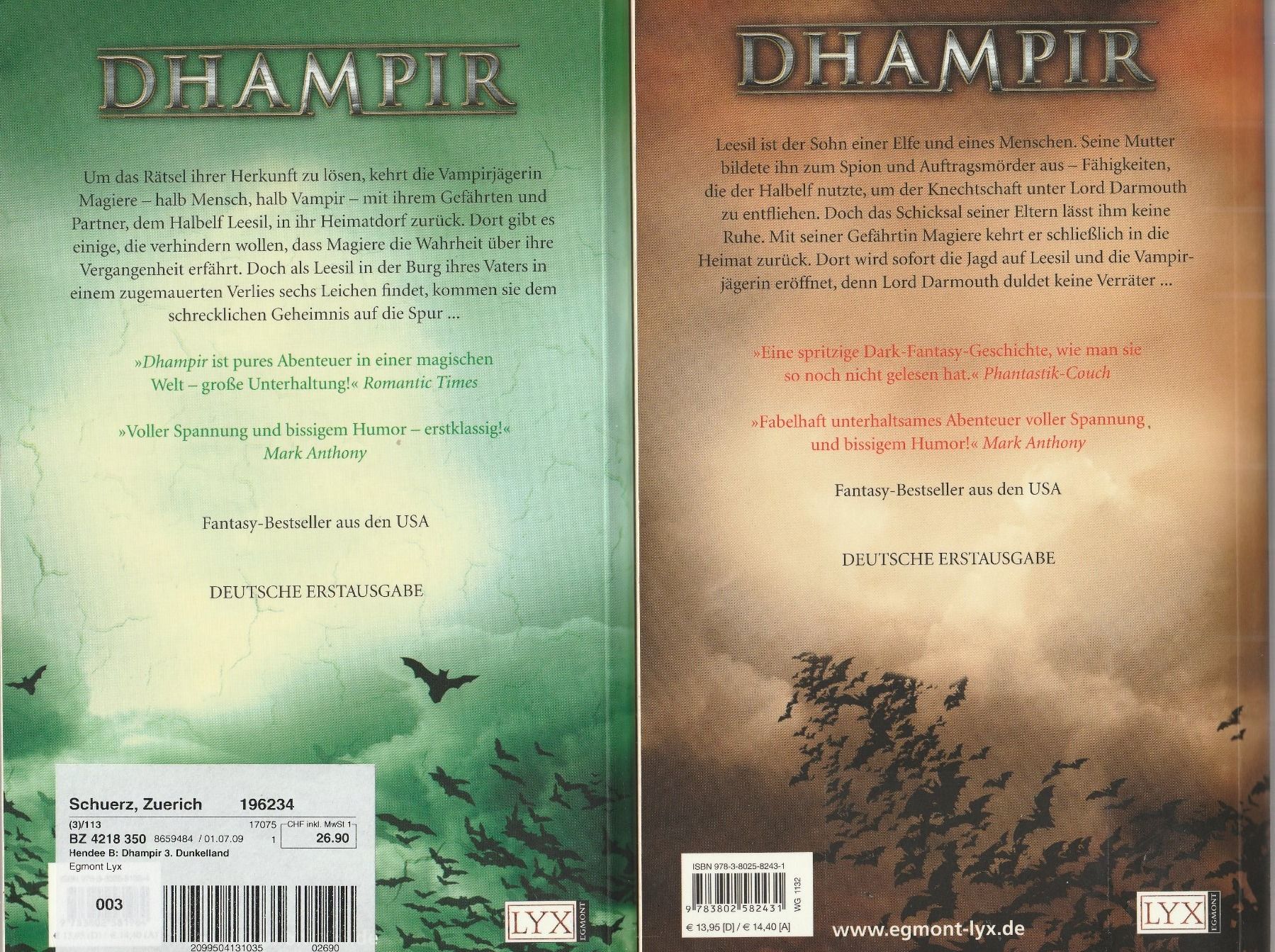 Libri: Barb & J.C. Hendee - Dhampir 1 - 6 – Usato da Luzern venduto da Baumhuepfer01 6