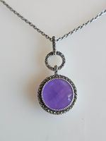 Silber Kette mit Jade
