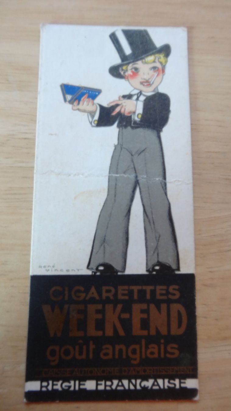 Altre raccolte & rarità: marque page à 2 faces pub cigarettes anciennes, – Usato da Rebeuvelier venduto da falcon58