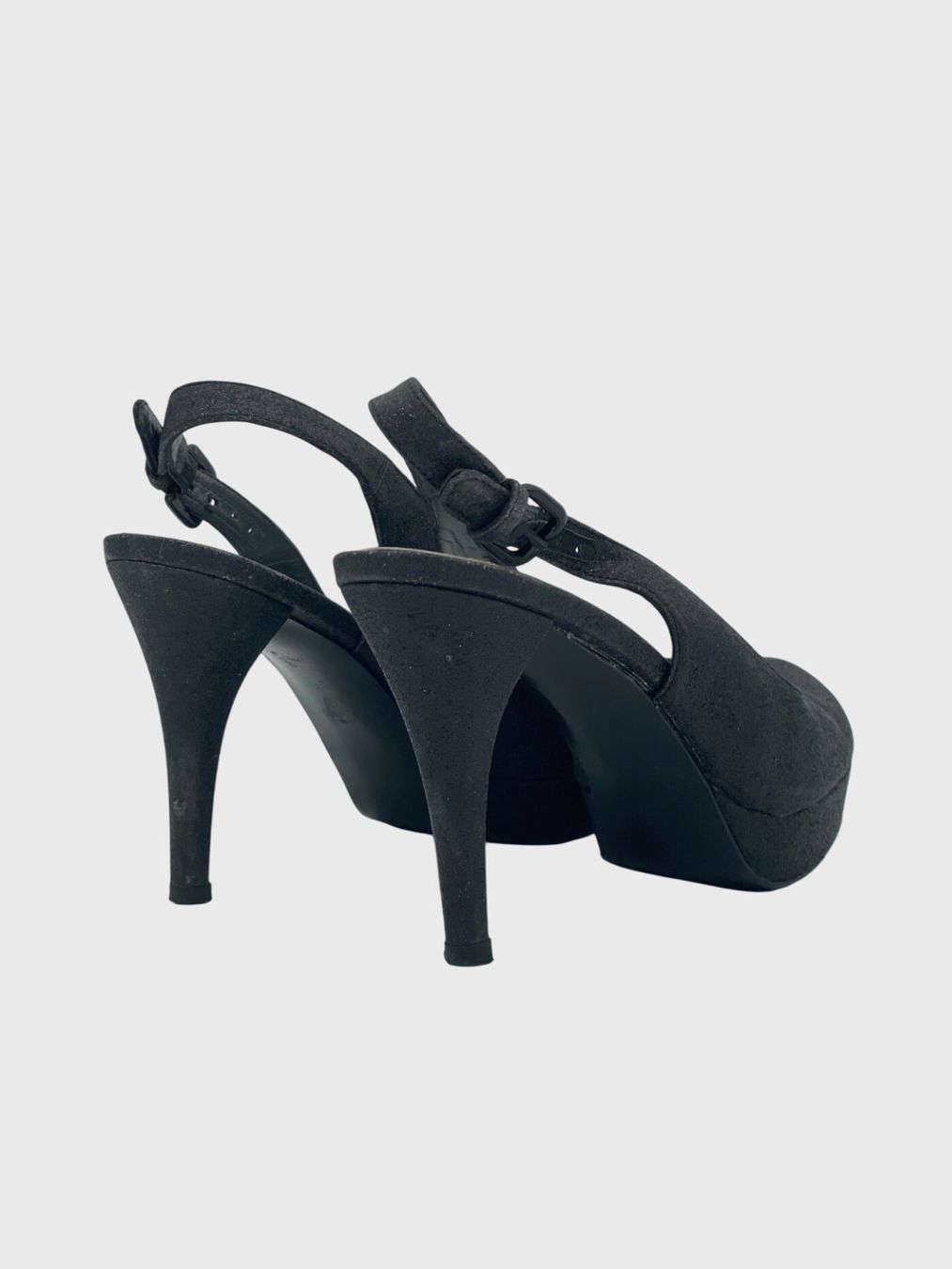 Stuart Weitzman Scarpe da donna: Stuart Weitzman Glitter Platform Slingback EU 38 Schwarz – Usato da Zürich venduto da shoe_shop 3