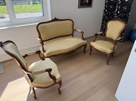 Antike Sitzgruppe im Stil Louis XV
