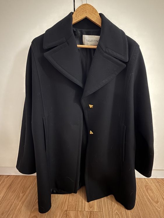 Black Valentino wool coat 44 1
