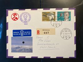 Schweiz 1982 R-Ballonpost 16.Hochaplen Mürren 7204 Untervaz
