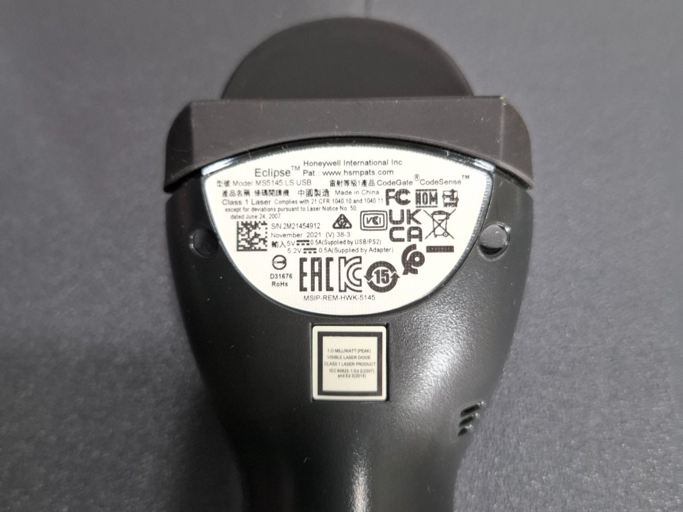 Honeywell Scanner: Honeywell MS5145 Eclipse — Scanner code-barres 1D laser USB – Nuovo e nell'imballaggio originale da Villars-Ste-Croix venduto da pau_8fls 2