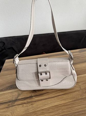Weisse Schultertasche