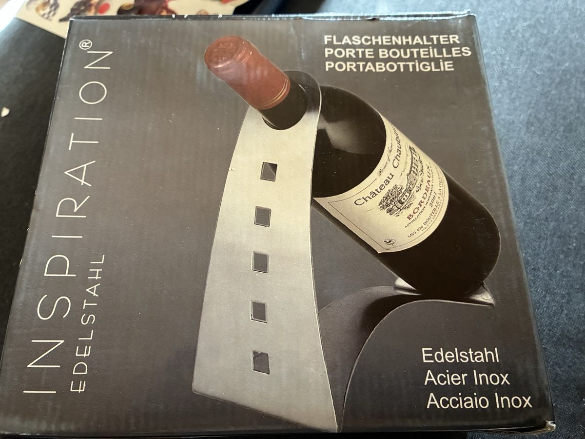 Supporti a parete: Flaschenhalter - Edelstahl – Nuovo (secondo la descrizione) da Alpnach Dorf venduto da Yarana