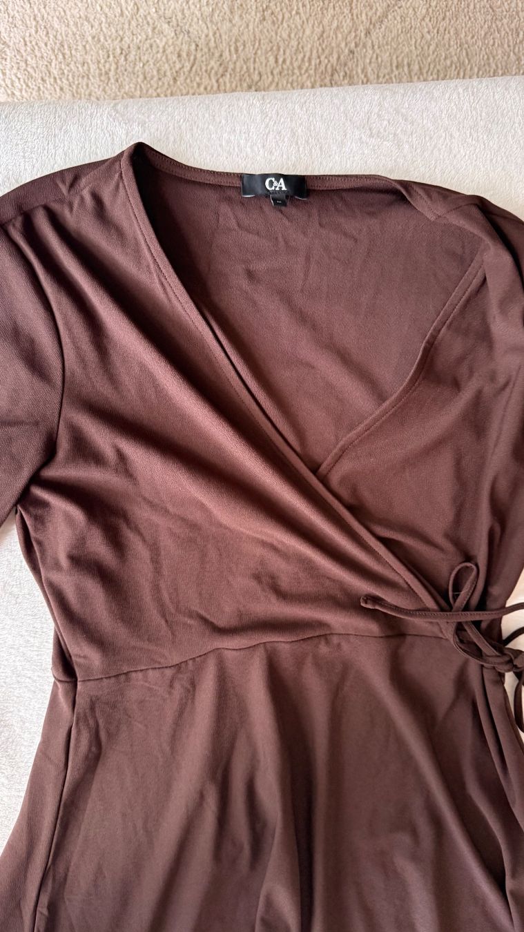 C&A Kleider: Wickelkleid braun Grösse M – Gebraucht aus Warth von sue500 2