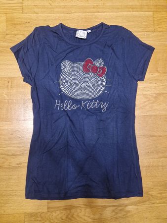 T-shirt Hello Kitty strass T.S bleu marine neuf