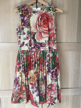 Red Valentino floral dress.