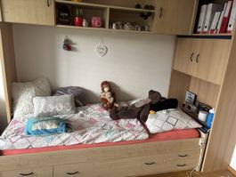 Jugendbett Color blau