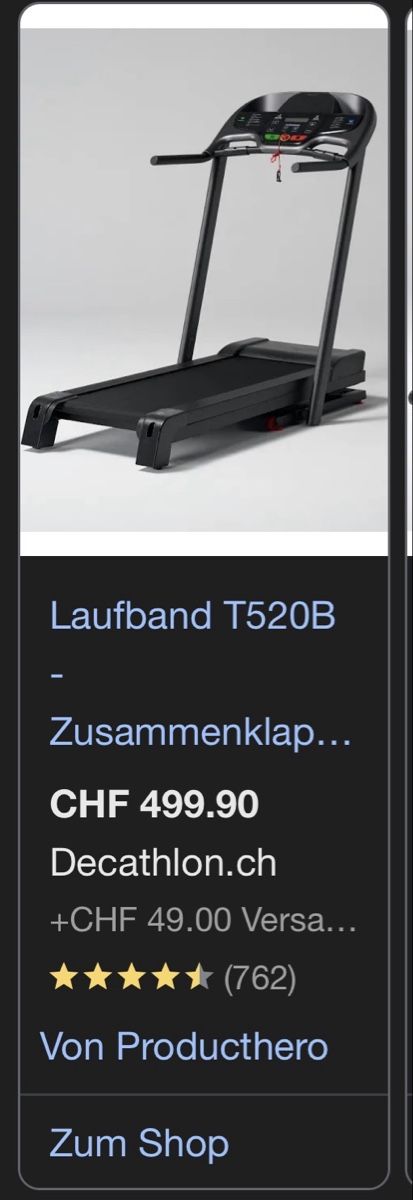 Decathlon Hometrainer: Top Laufband Domos T520B für dein Wintertraining! Top! – Gebraucht aus Zürich von male99 4
