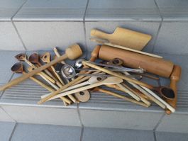 Alt altes Küchen-Utensilien aus Holz