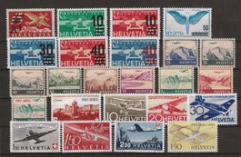 Steckkarte postfrische  CH Flugpost Ausgaben **