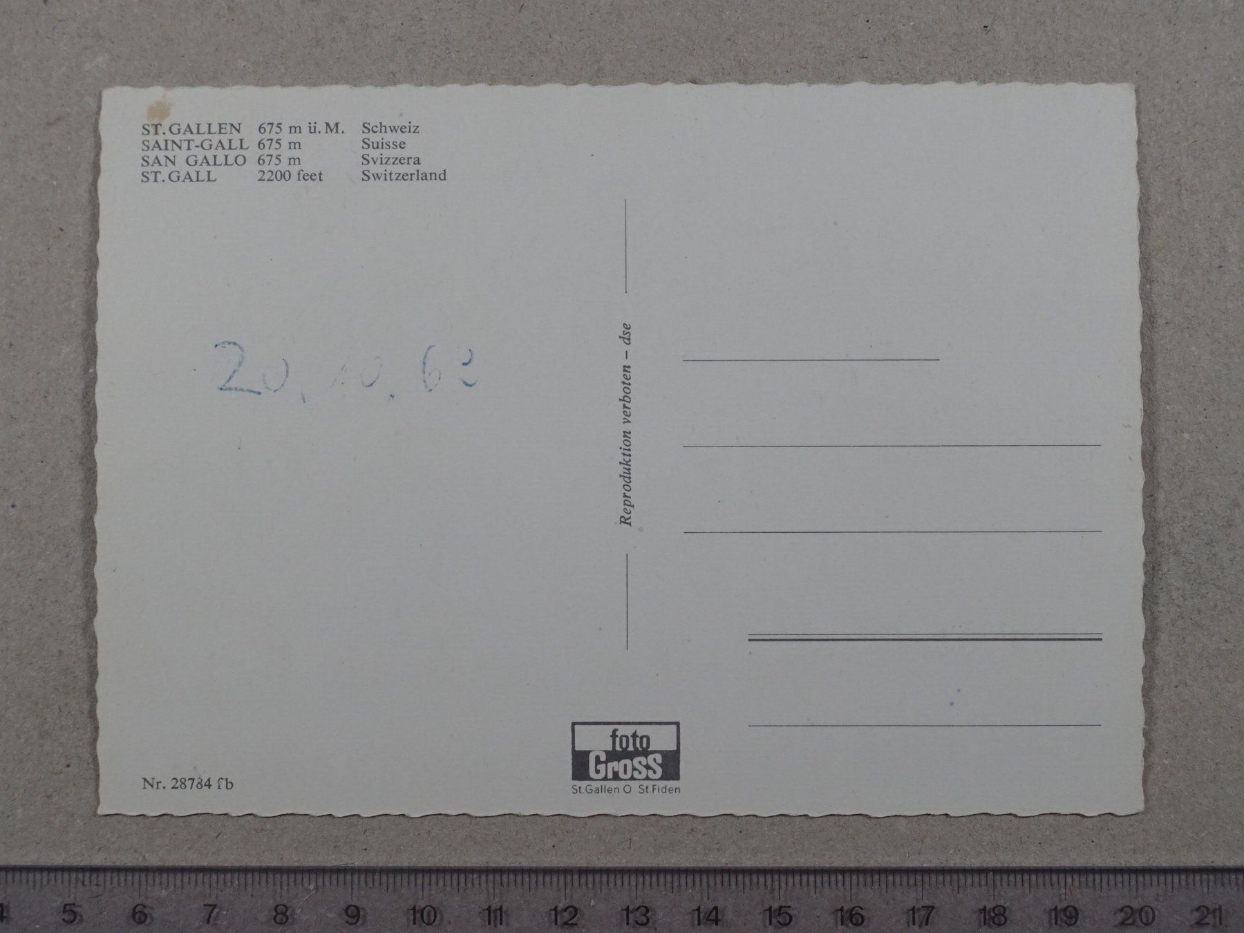 Cartoline postali: St.Gallen – Usato da Lenzburg venduto da fh1 1
