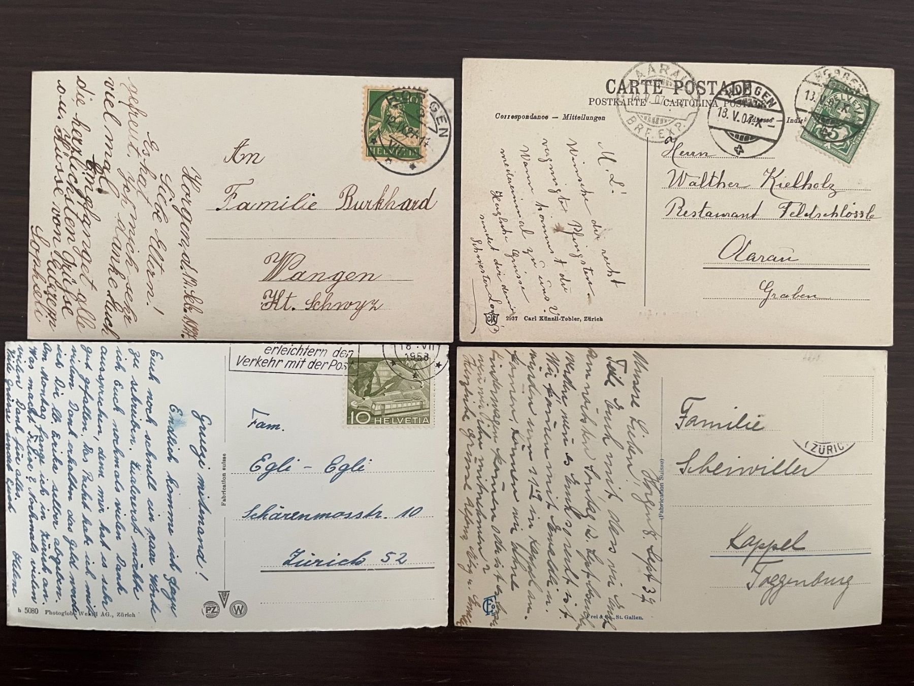 Cartoline postali: HORGEN Ortsansicht / Ortspartie, 19 Ansichtskarten – Usato da Wald ZH venduto da TLILEF 2