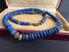 Lapislazuli Kette mit Silber Verschluss 925