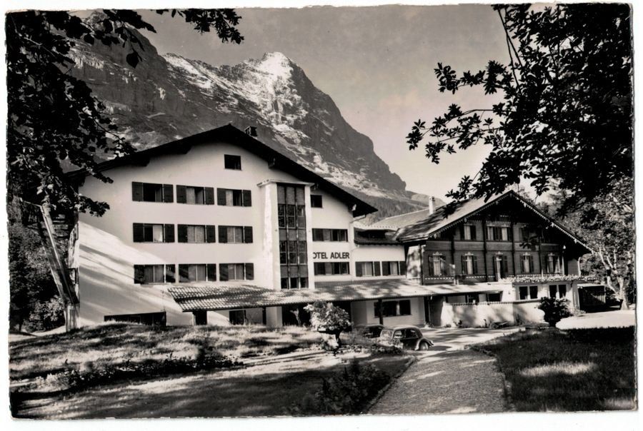 Cartoline postali: Grindelwald, Hotel Adler, um 1955 – Usato da Frauenfeld venduto da POML