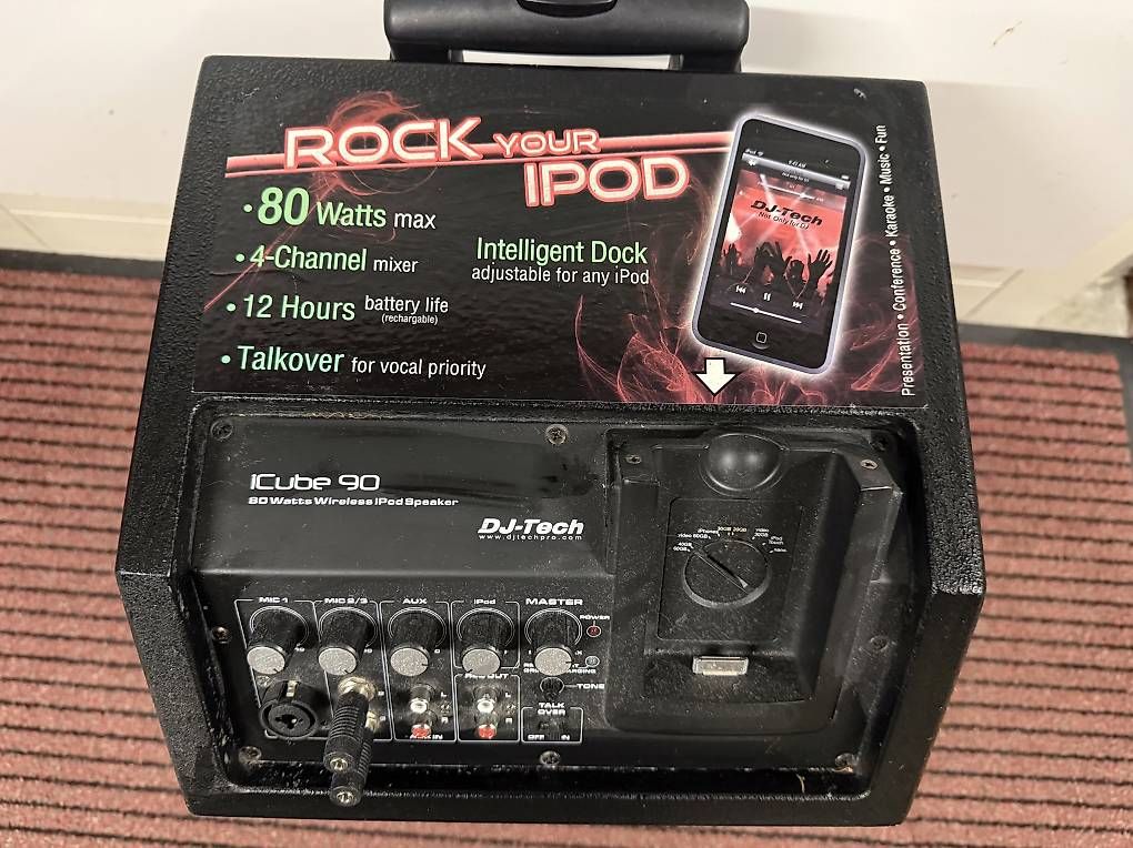 Dj-Tech Amplificatori: DJ-Tech iCube 90 - Mobiler Lautsprecher mit 80 Watt – Usato da Niederhasli venduto da Surfi7