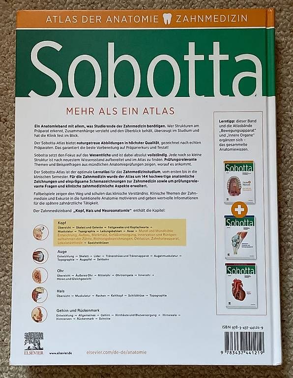 Libri: Sobotta Anatomie – Usato da Füllinsdorf venduto da cla_6wyr 1