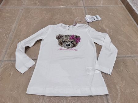 Monnalisa neues Bären Glitzer Shirt, 7j 122
