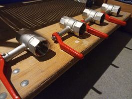 4 x messing Kugelhann