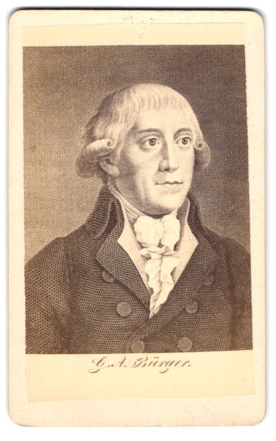 Fotografie &  Plakate: Fotografie Portrait Gottfried August B – Gebraucht aus Berlin von bartko-reher