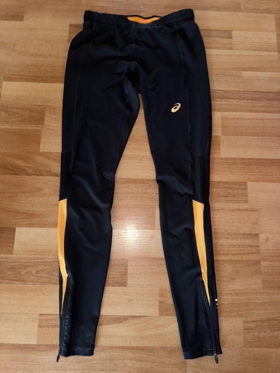 Asics Leggings: Asics Leggins Gr. S schwarz-orange – Usato da Wald AR venduto da sar_x867