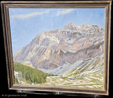 Antik ÖlGemälde Alpenlandschaft Säntis Adolf Egli1930er