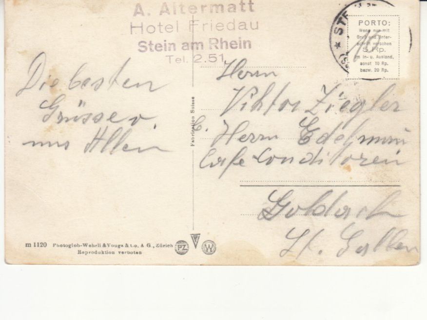 Cartoline postali: Stein am Rhein, ca. 1940 – Usato da Bürglen TG venduto da StampGraf 1