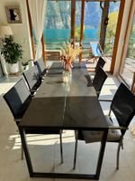 Outdoor-Tisch dunkel 220 × 75 cm