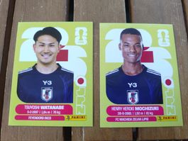Panini Sticker Tsuyoshi Watanabe JPN 7, Henry Heroki JPN 3
