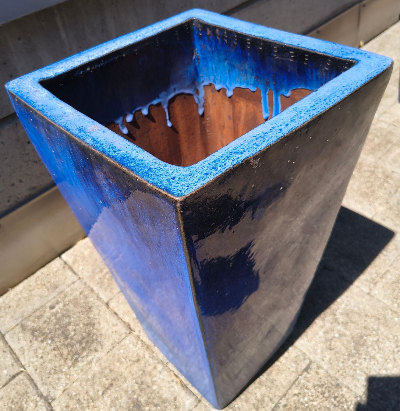 Pots de fleurs: Blumentopf  eckig blau – D'occasion à Jona par odloreg 2