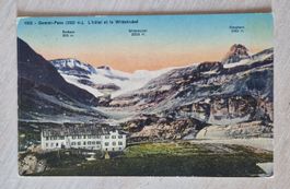 Gemmipass, Hotelstempel Wildstrubel, Leukerbad 1948