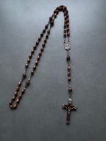 Antiker Rosenkranz aus Rosenholz - Lourdes 1858 - 1958