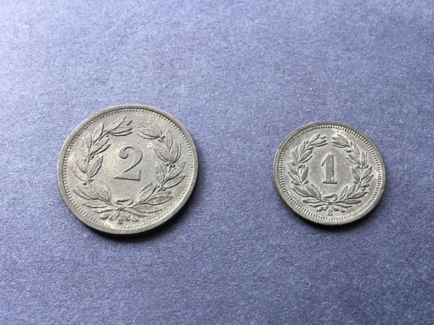 Tutti le monete: 1 und 2 Rappen 1942 – Usato da St. Margrethen SG venduto da alfapeugeot10 2