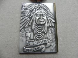 Medaille Indianer Häuptling Chief Joseph 1991 ca. 70 Gramm