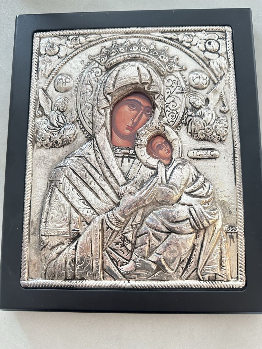 Dipinti: Silber Ikone Madonna mit Kind – Nuovo (secondo la descrizione) da Nebikon venduto da Vanessa2003