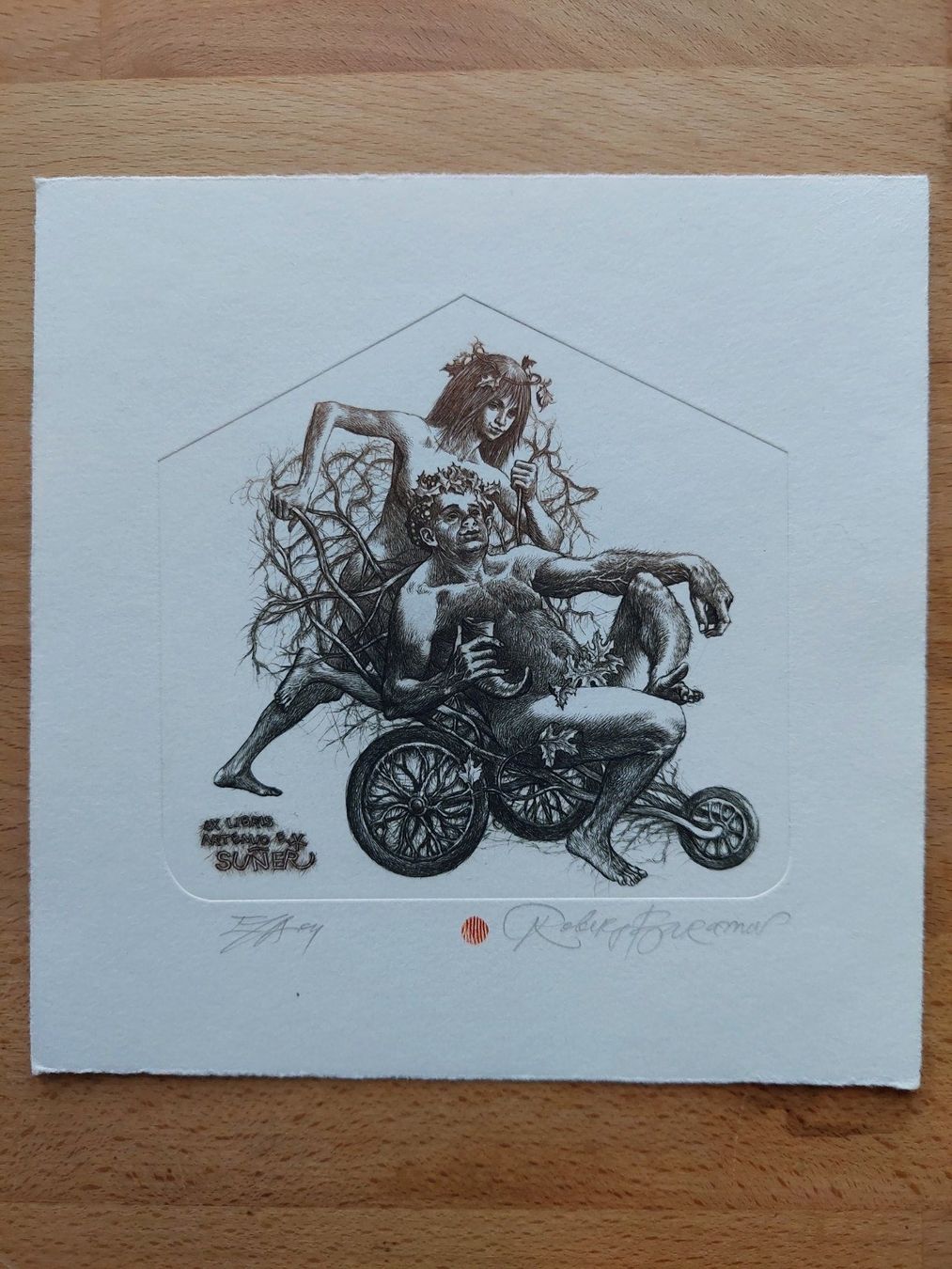 Dipinti: Exlibris Robert Baramov - Original Radierung signiert – Usato da Obfelden venduto da Exlibris-Art 1