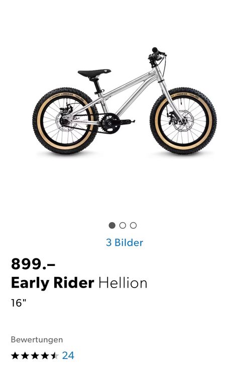 Kinder Velo Early Rider Hellion 16 | Kaufen auf Ricardo
