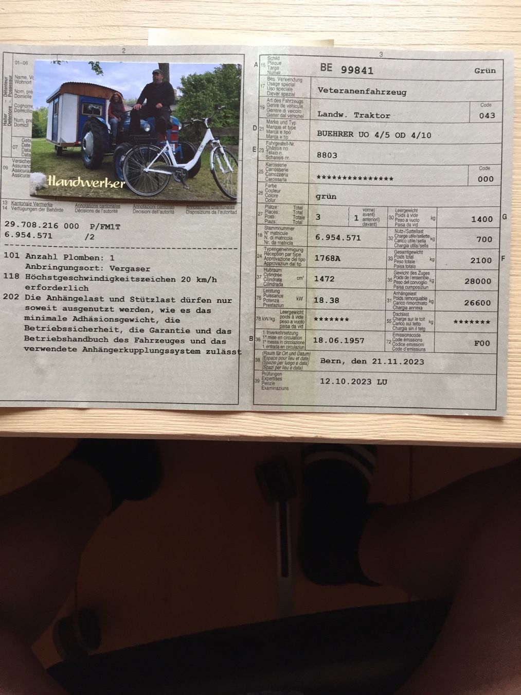 Bührer Traktoren: Veteranen Traktor BUERER UO 4/5 OD 4/10 grün 1957 – Gebraucht aus Uerkheim von fre_5r7c 1