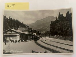 Postkarte Brünigbahn Station Brünigkulm mit Giebel, 1935