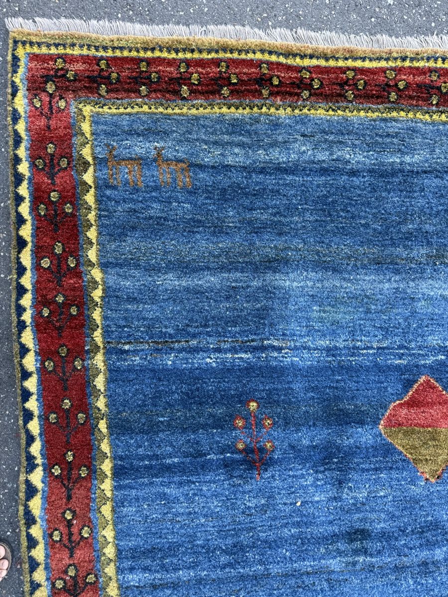 Gabbeh Teppiche: Wunderschöner Perserteppich Gabbeh (211x206)Frisch gewaschen – Gebraucht aus Sempach von Star7 5